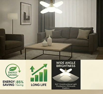LIGHT 25 WATT 4 FAN LED BULB LIGHT HOME DECORATION (PACK OF 1)