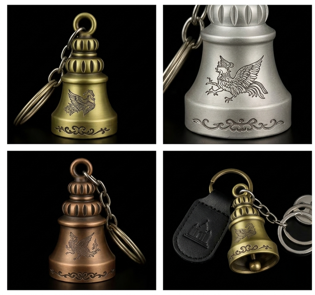 Metal Bell Primum quality Metal Bell Guardian Bell Tibetan Bell keychains Lucky Bell Key Chain Good Luck Sw Love it primum Temple Bell Good Luck Swiss Handcrafted Metal Bell Keychains Temple Bell Pack Of 3