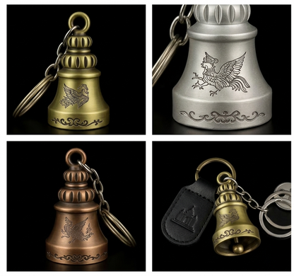 Metal Bell Primum quality Metal Bell Guardian Bell Tibetan Bell keychains Lucky Bell Key Chain Good Luck Sw Love it primum Temple Bell Good Luck Swiss Handcrafted Metal Bell Keychains Temple Bell Pack Of 3