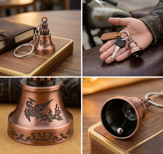 Metal Bell Primum quality Metal Bell Guardian Bell Tibetan Bell keychains Lucky Bell Key Chain Good Luck Sw Love it primum Temple Bell Good Luck Swiss Handcrafted Metal Bell Keychains Temple Bell Pack Of 3