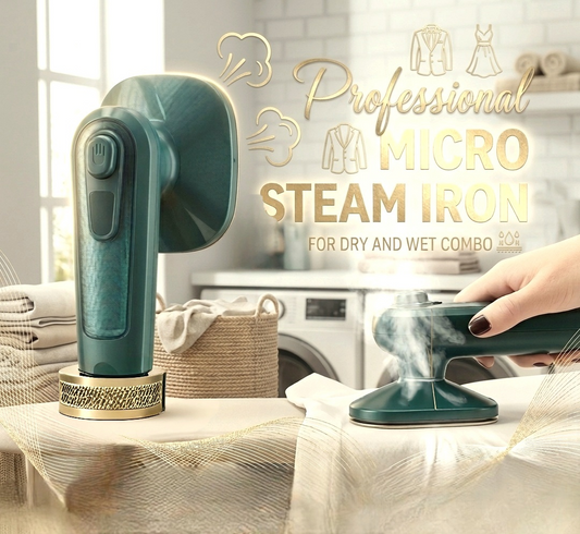 Portable Handheld Garment Steamer Iron | Titanium Plate Fast Heating Steam Iron | Travel Friendly Wrinkle Remover