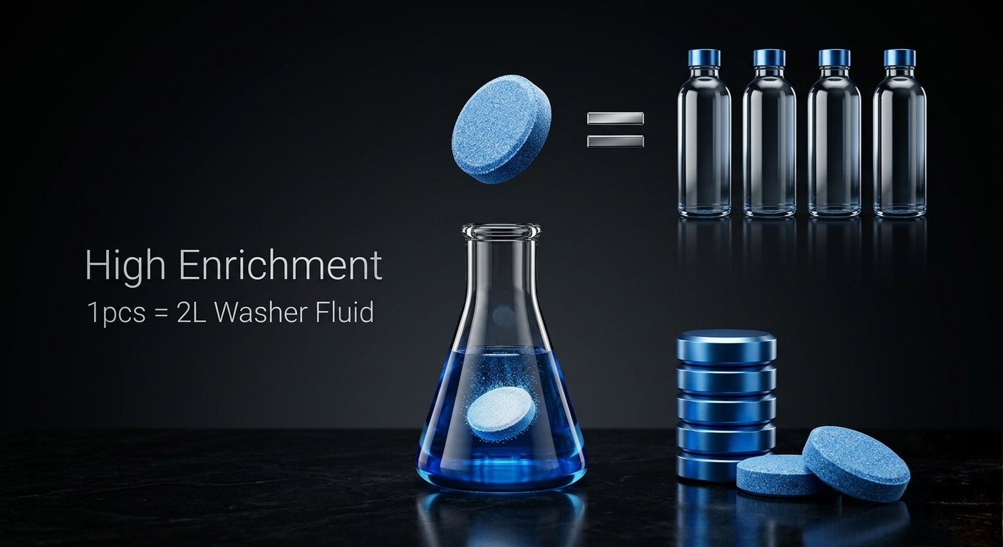 AUTOFRILL Car Windshield Glass Cleaner Tablet Window Cleaner Safe Compact Effervescent Tablets Detergent Fine Concentrated Solid Tablet Concentrate Vehicle Glass Cleaner (Pack of 25)