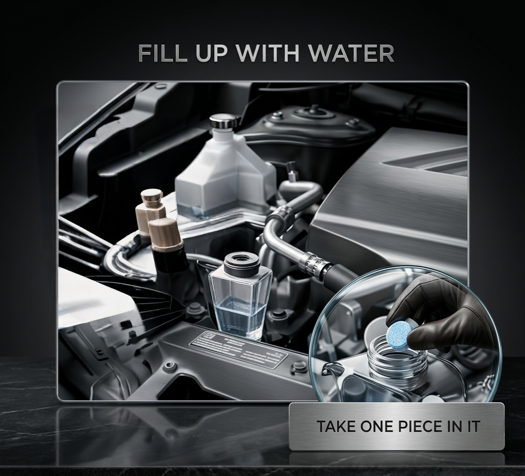 AUTOFRILL Car Windshield Glass Cleaner Tablet Window Cleaner Safe Compact Effervescent Tablets Detergent Fine Concentrated Solid Tablet Concentrate Vehicle Glass Cleaner (Pack of 25)