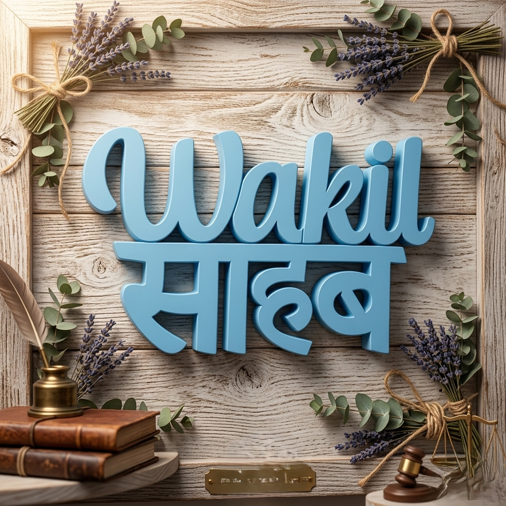 WOODEN CARVE Wakil Sahab Blue Showpiece Home Décor Items Office Décoration Items for Office Table Birthday Gift Items Gifts for Lawyers Gift for Advocate (7 x 4.40 inch)